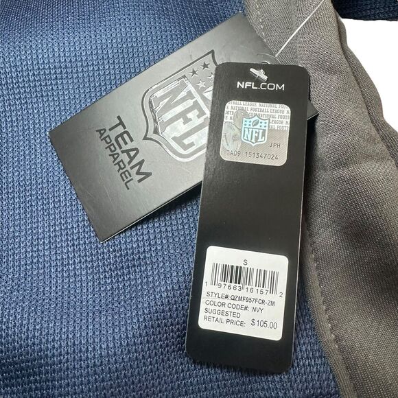 NFL Team Apparel Chicago Bears Full Zip HoodedbJacket Mens Size Small Blue NEW - Picture 3 of 6